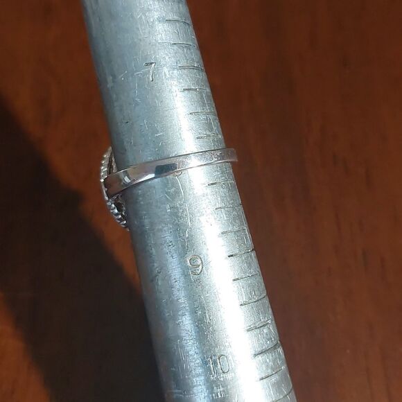 Malachite / Green Moissanite Crystals Oval Filigree Sterling Silver Ring Size 8 - Picture 4 of 6